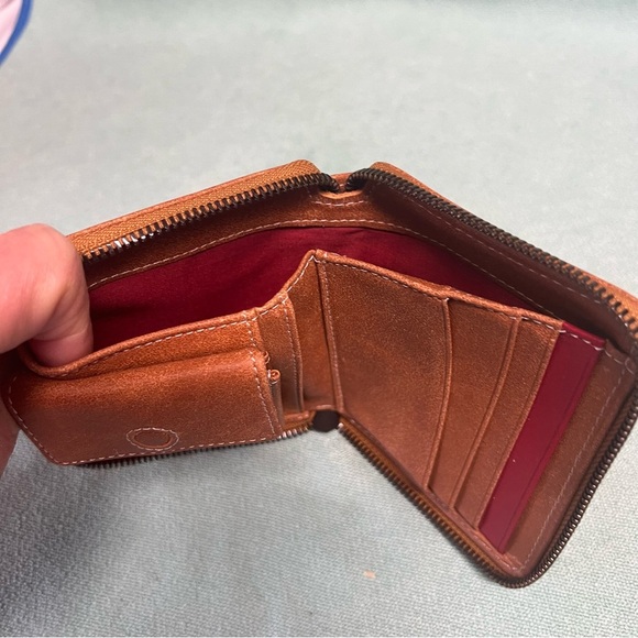 Hammitt 5 north zip wallet hermosa saddle rustic leather gunmetal hardware - Picture 7 of 9